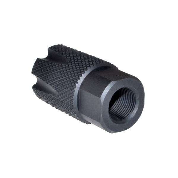 TACPOOL "Short Style" Competition Grade Muzzle Brake Recoil Compensator with Black Knurled Phosphate finish