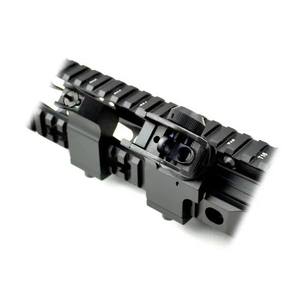 AR Front & Rear 45 Degree Offset A1 A2 Iron Sights - Aluminum - Black