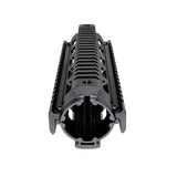 8.75" Mid Length 2 Piece Drop-in Quad Rail Handguard For Triangle End Cap, AR15 .223 - Aluminum - Black