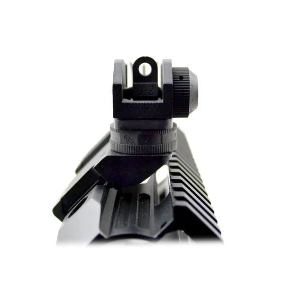 Front & Rear 45 Degree Offset Backup Sights - Polymer - Black / Tan