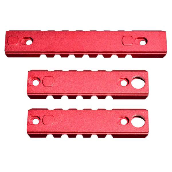 Keymod to Picatinny Adapter Aluminium Rail Kit For Keymod Handguard Rails - 2 X 5 Slot, 1 X 7 Slot - Choose Color