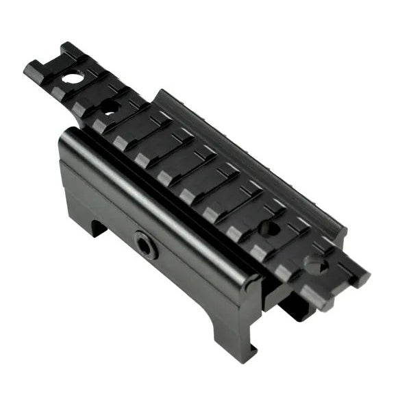 Aftermarket Claw Mount For Hk Mp5 G3 + Variants - Claw Mount Dual Picatinny Rail Mount - 19 Slots - Aluminum - Black