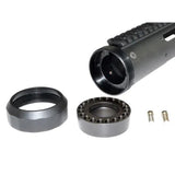 14" Free Float Round Handguard Quad Removable Rail Mount For .223 / 5.56 AR-15 - Black