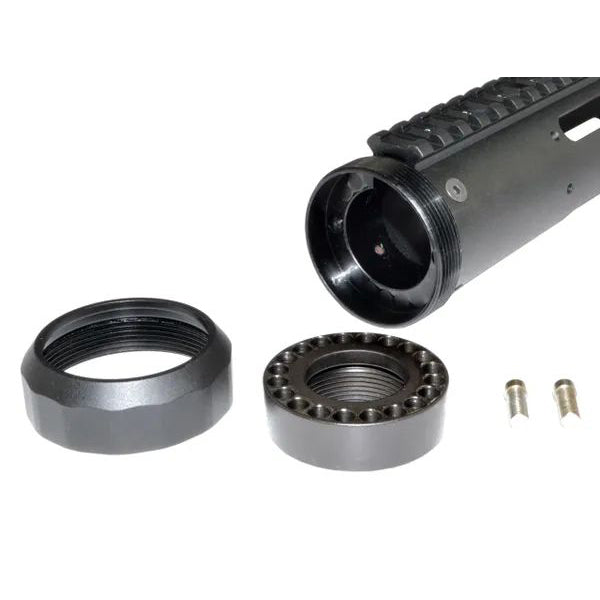 14" Free Float Round Handguard Quad Removable Rail Mount For .223 / 5.56 AR-15 - Black