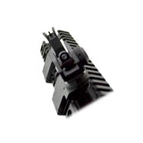 Front & Rear 45 Degree Offset Backup Sights - Polymer - Black / Tan