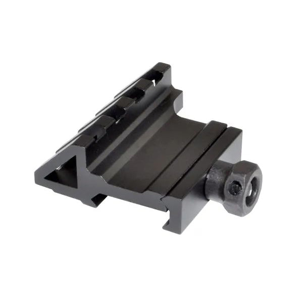 45 Degree Offset Rail Accessory Mount - Aluminum - Black