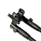 AR-15 Barrel Clamp Bipod, Aluminum, Folding Fits 0.45" To 0.750" Barrels, Height Adjustable 7" To 8.25"