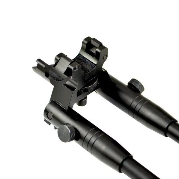 AR-15 Barrel Clamp Bipod, Aluminum, Folding Fits 0.45" To 0.750" Barrels, Height Adjustable 7" To 8.25"