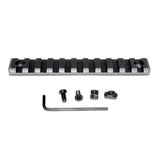 M-lok To Picatinny Adapter Rail Kit (black) For Mlok Handguard Rails - 2 X 7 Slot, 1 X 11 Slots