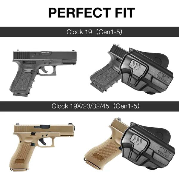 Pistol Holster for Glock 19/23/32, owb, Polymer Level Ii Retention