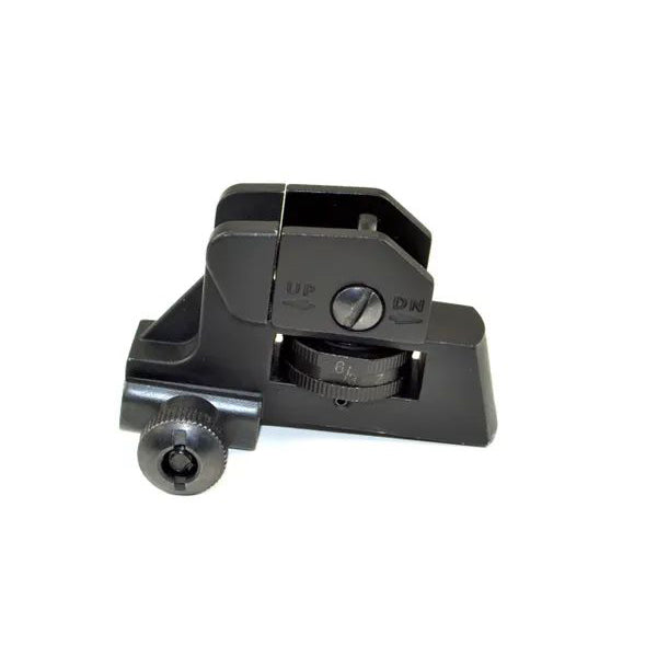 A2 Dual Aperture Rear Backup Sight For Ar15- Aluminum - Black