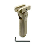 AR15 Foregrip Grip, 5 Position Adjustable, Polymer - Tan / Green
