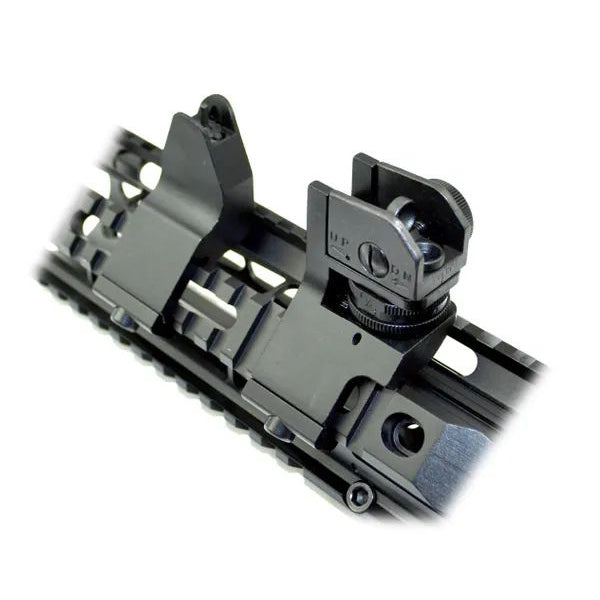 AR Front & Rear 45 Degree Offset A1 A2 Iron Sights - Aluminum - Black