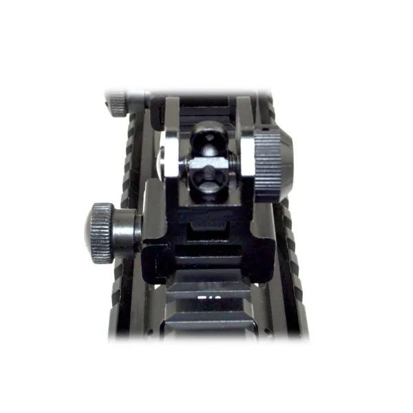 AR Rear Backup Sight, Flip-up - Aluminum - Black