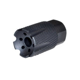 TACPOOL "Short Style" Competition Grade Muzzle Brake Recoil Compensator with Black Knurled Phosphate finish