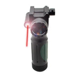 Tactical LED Aluminum Front Grip Flashlight and Red Laser Sight Combo
