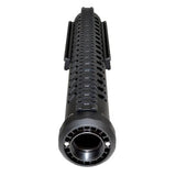 14" Free Float Round Handguard Quad Removable Rail Mount For .223 / 5.56 AR-15 - Black
