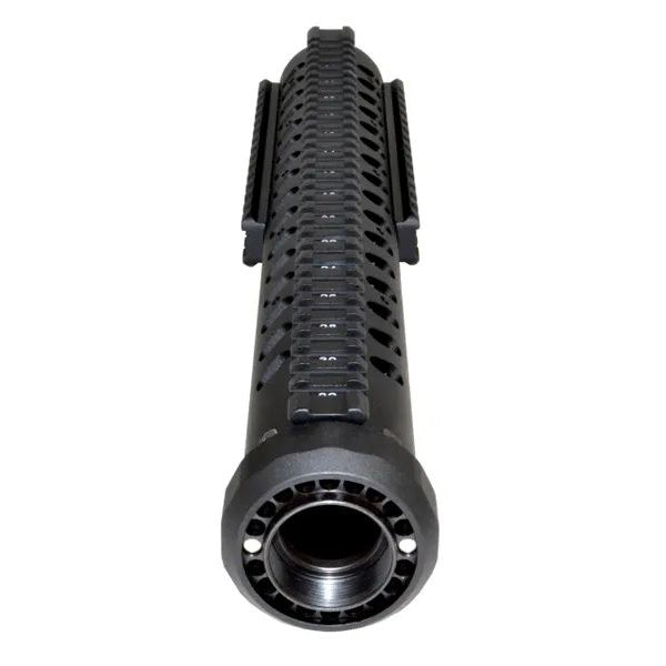14" Free Float Round Handguard Quad Removable Rail Mount For .223 / 5.56 AR-15 - Black