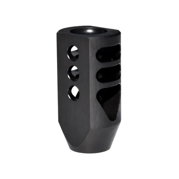 Competition Grade Muzzle Brake Recoil Compensator For .450 Bushmaster or Bull Barrel, 11/16"x24 Thread, Steel With Black Phosphate Finish