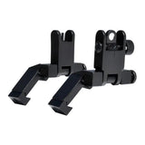 AR Front & Rear 45 Degree Offset Flip Up Backup Sight Set - Aluminum - Black