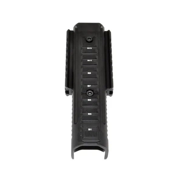 Remington 870 12 Gauge Pump Action Shotgun Forend Tri Rail - Aluminum - Black
