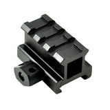 Riser Mount - Medium Profile 0.83" Height - 3 Picatinny Slots - Aluminum - Black