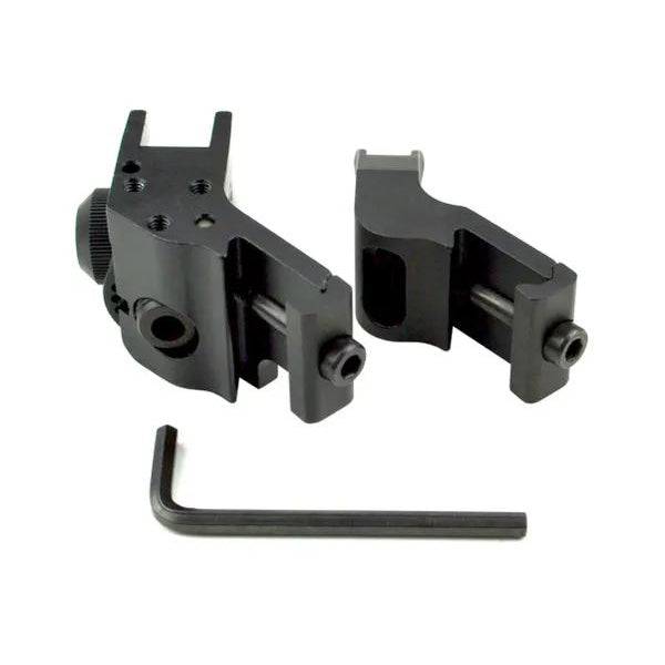 AR Front & Rear 45 Degree Offset A1 A2 Iron Sights - Aluminum - Black