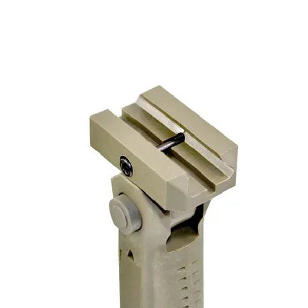AR15 Foregrip Grip, 5 Position Adjustable, Polymer - Tan / Green