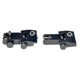 AR Front & Rear 45 Degree Offset Flip Up Backup Sight Set - Aluminum - Black