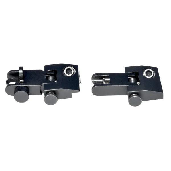 AR Front & Rear 45 Degree Offset Flip Up Backup Sight Set - Aluminum - Black