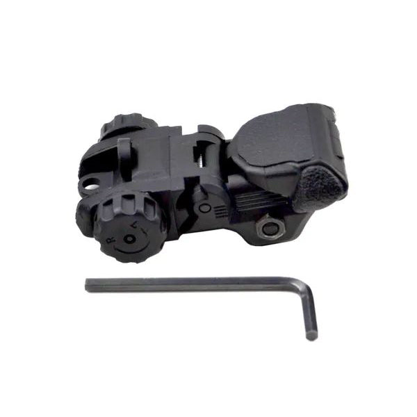 Rear Flip Up AR A2 Backup Sight For Picatinny Rail - Polymer - Black