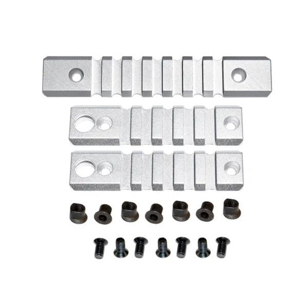 Keymod to Picatinny Adapter Aluminium Rail Kit For Keymod Handguard Rails - 2 X 5 Slot, 1 X 7 Slot - Choose Color
