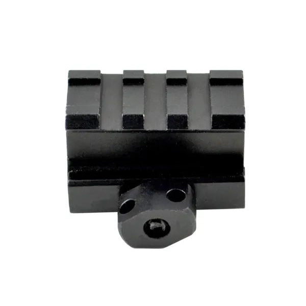 Riser Mount - Medium Profile 0.83" Height - 3 Picatinny Slots - Aluminum - Black