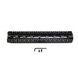12" Rifle Length 2 Piece Drop-in Quad Rail Handguard Rail - Fits Round Handguard End Cap AR15 .223, Aluminum