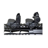 AR Style Front And Rear Flip Up Backup Sight Set - Polymer - Black / Tan / Green