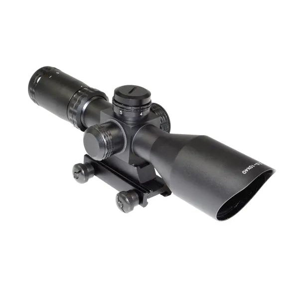 Eastvale 2.5-10x40 40mm Compact Rifle Scope W/ Mount Included, Red/green/black Mil-dot Reticle