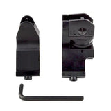 AR Front & Rear 45 Degree Offset A1 A2 Iron Sights - Aluminum - Black