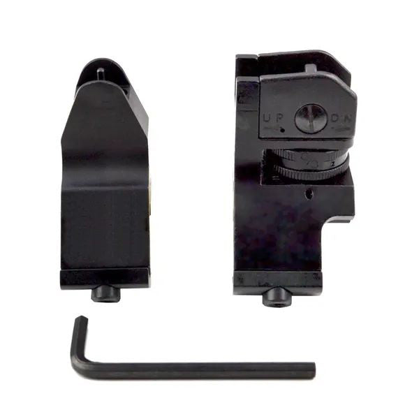 AR Front & Rear 45 Degree Offset A1 A2 Iron Sights - Aluminum - Black