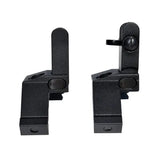 AR Front & Rear 45 Degree Offset Flip Up Backup Sight Set - Aluminum - Black