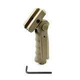 AR15 Foregrip Grip, 5 Position Adjustable, Polymer - Tan / Green