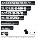 M-lok Split Top Rail Free Float Handguard For AR-15 .223 5.56, Slim & Lightweight - Choose From 4.6" 7" 10" 13" 15" 17" or 19.5"