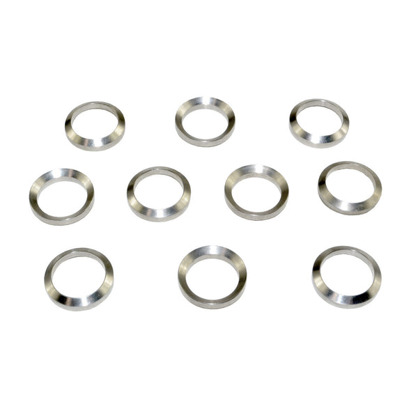 TACPOOL 10 Piece Crush Washer Set, for AR-10 308 5/8"x 24 - Black Steel / Stainless Steel