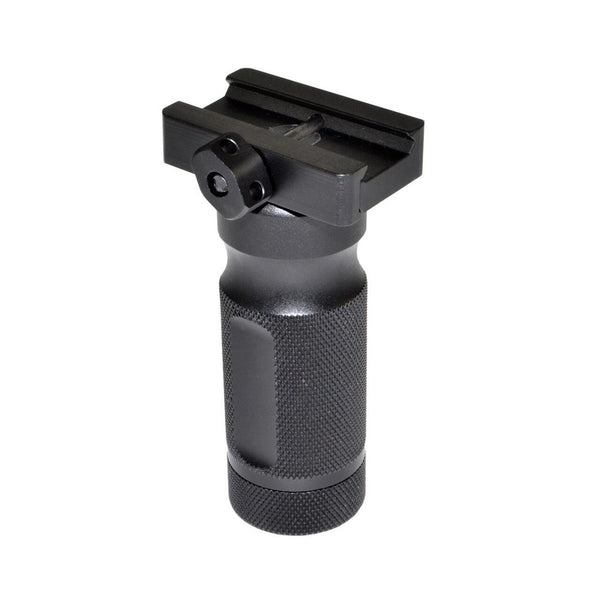 TACPOOL Fixed Vertical All-Aluminum Stubby Foregrip with Compartment, 4.1” Black