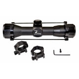 Kexuan 4x32mm Compact Scope With Rangefinder Reticle and 1" Scope Rings For Picatinny Rails