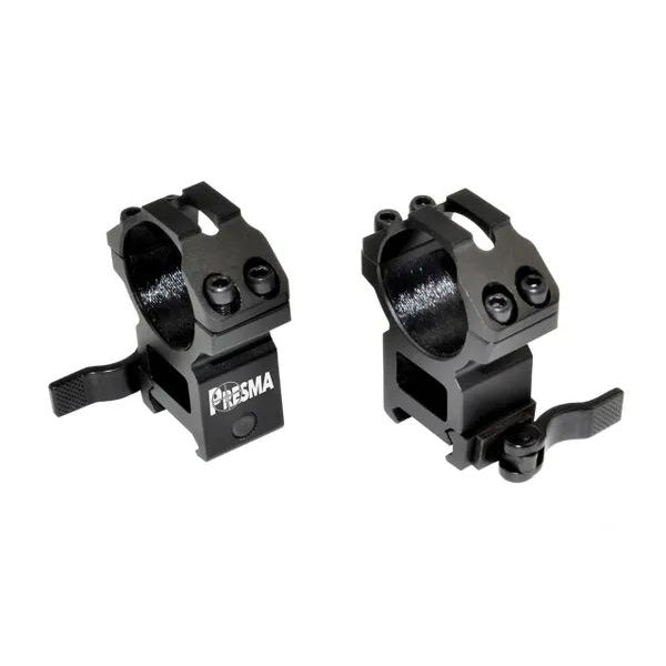 Presma 30mm Quick Release High Profile Scope Rings For Picatinny Rails