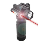 Tactical LED Aluminum Front Grip Flashlight and Red Laser Sight Combo