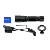 Tactical LED Flashlight With M-lok Ring, 260 Lumens - Includes Remote Pressure Switch & Batteries