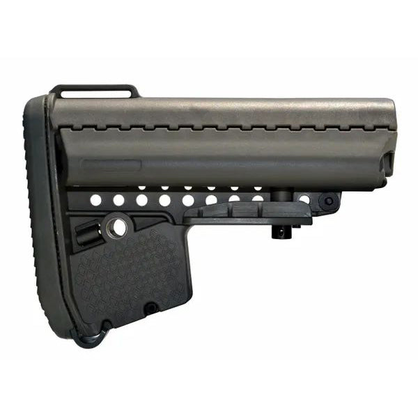 Buttstock with Recoil Pad and 2 Sided Storage, Fits AR Mil Spec Adjustable Buffer Tubes.