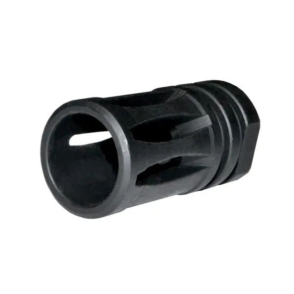 1/2x36 9mm Bird Cage Muzzle Brake For 9mm, Steel, Black