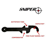 AR-15 Combo Wrench - Castle Nut / Muzzle Brake / A2 Tube / Aluminum Free Float Barrel Nut